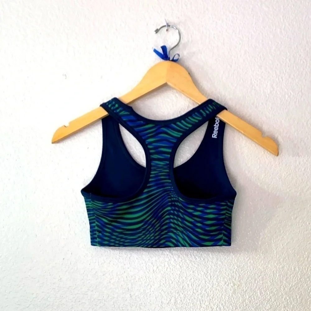Reebok Blue and Green Sports Bra